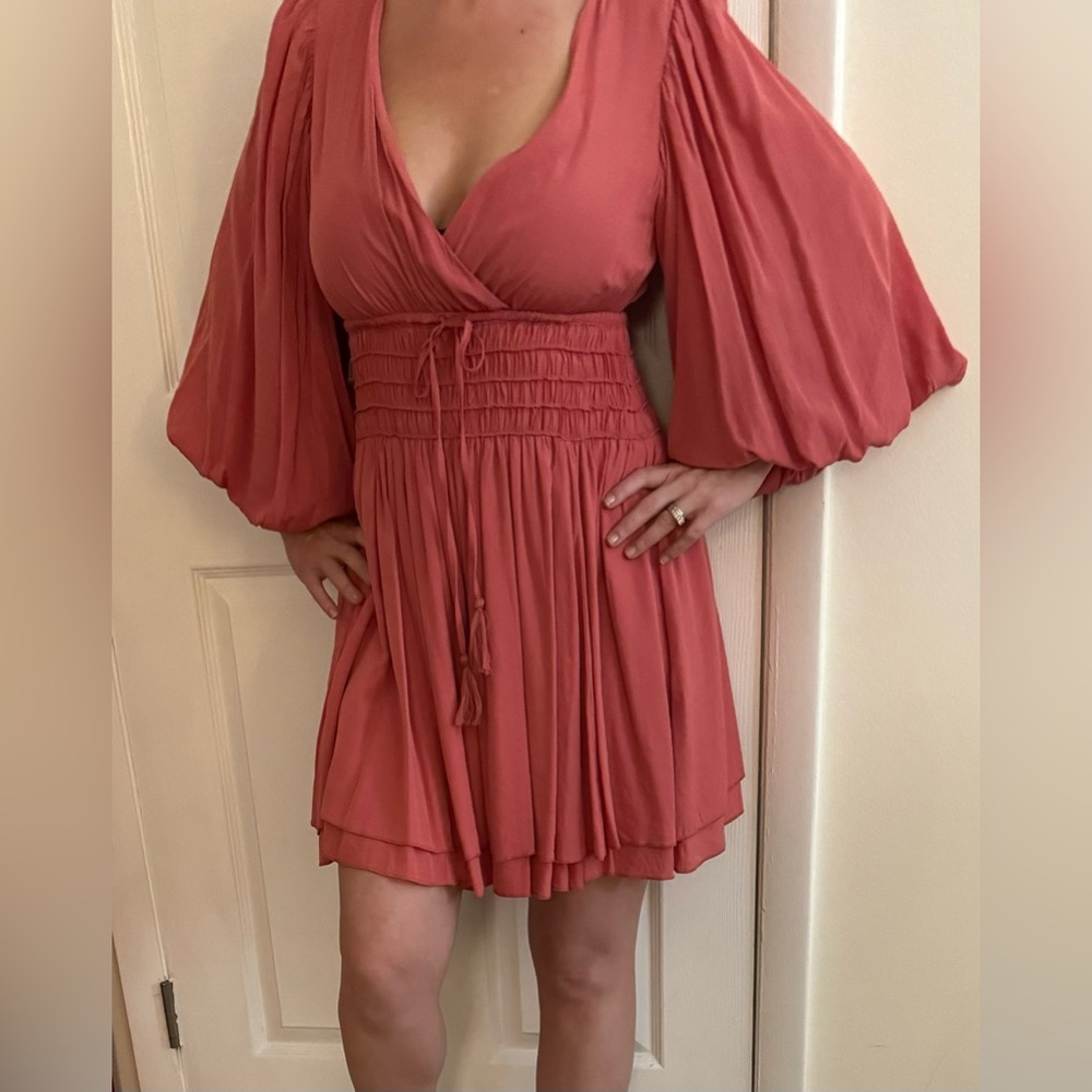 Pink Bell sleeve dress